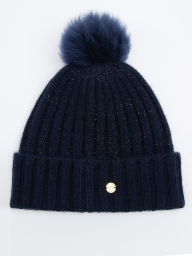 Bilde av WoolLand Moss Hat Blue Ink